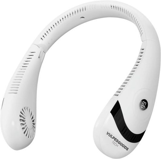 Vulpes Goods® Tech - Ventilateur de cou - Ventilateur de visage portable - Ventilateur USB - Mini ventilateur - Rechargeable - 3 positions - Version PRO