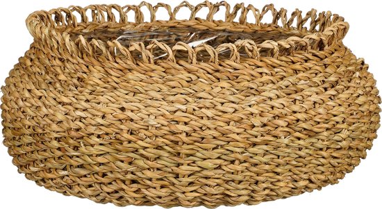 Mica Decorations Panier à plantes Gourdon - Lot de 4 - H17 x Ø31 cm - Marron