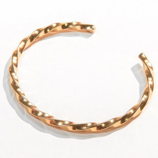 Laura Ferini Ladies Bracelet Donella Gold - Bracelet torsadé en or - Plaqué or jaune 18K - Bijoux - Accessoires - Bijoux - Bracelet Femme