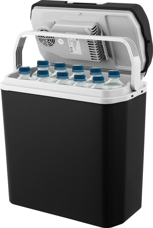 MOA Coolbox électrique 12v 230 volt - 22L - Frigobox - Réfrigérateur de camping - Voiture et camping - Refroidissement et chauffage - Noir