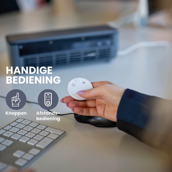 Nexxt Wireless Mist Fan Fan & Air Cooler - Sans fil, silencieux, rechargeable - Avec brumisation et télécommande - Pour la maison, le bureau ou le camping