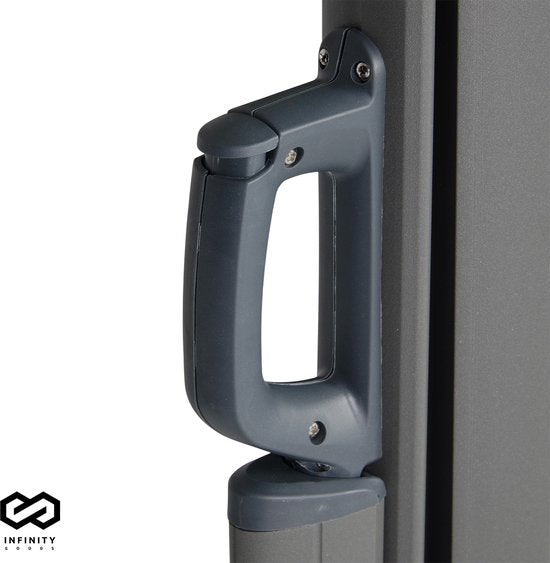 Brise-vent extensible Infinity Goods - 300 x 140 cm - Rétractable - Résistant aux intempéries - Anthracite