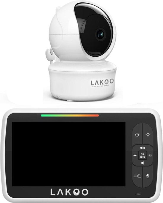 Lakoo PRO 5 Babyphone - avec caméra et écran - 1080p Full HD - Moniteur 5 pouces