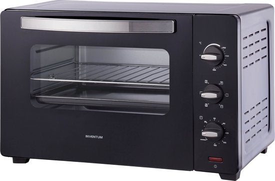 Inventum OV457B - Four à convection encastrable - Plateau tournant - 45 litres - 2000 watts - 6 programmes - Noir
