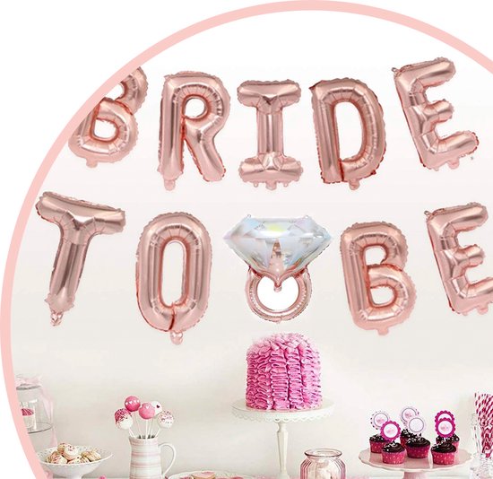 Happy Goods Bride to Be Decorations - Balloons & Accessories - 32 Pieces - Bachelorette Party Woman - Team Bride - Bachelorette Party - Slingers