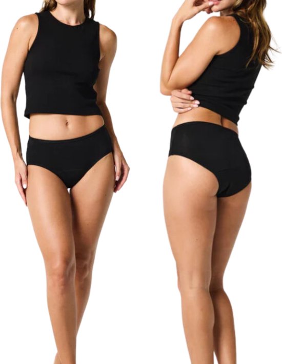 Bamboo Elements - Size XXL - Menstrual Underwear - Slip - Black - Period Underwear - Menstrual Brief - Menstrual Underpants - Underwear Ladies Briefs