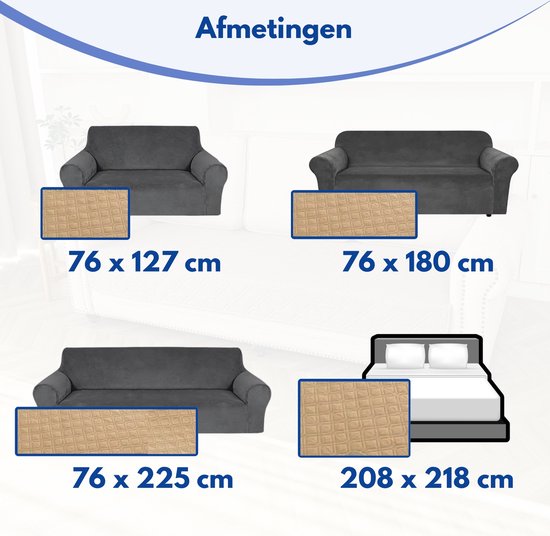 Hilvard - Couverture pour chien - Couverture pour chat - Protège banc - Couverture pour chien siège arrière de voiture - Convient pour canapé, voiture et lit - Sable - 76 x 127cm - Tapis pour chien - Tapis pour chien