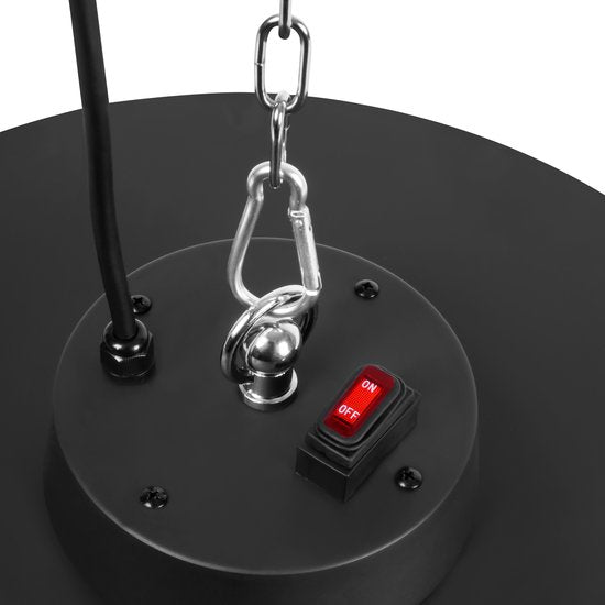 VONROC Chauffage d'ambiance suspendu - Vulcano 2000W - Lampe infrarouge puissante - avec 2 niveaux de chaleur, minuterie et télécommande