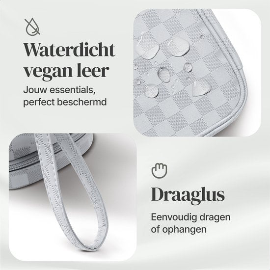 Skycases Travel Essentials - Trousse de toilette et de maquillage - Imperméable et compacte - Convient pour le voyage et l'usage quotidien - Unisexe - Argent