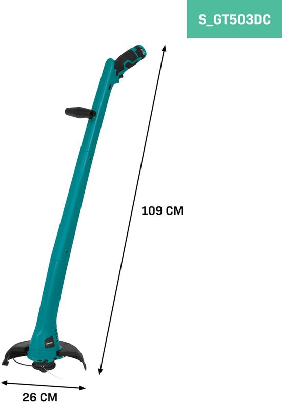 VONROC Grastrimmer 12V - Batterie, câble usb-c et bobine de cordon inclus