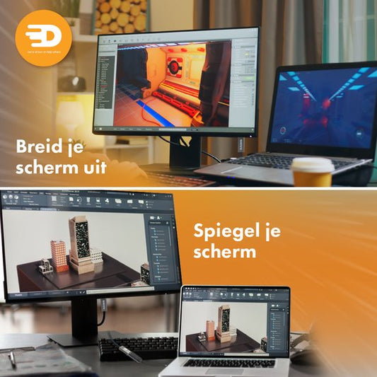 Drivv. Câble HDMI 2.1 8K - Ultra HD High Speed - HDMI vers HDMI - Convient à Xbox Series X & PS5 - 1 mètre - Nylon - Gris