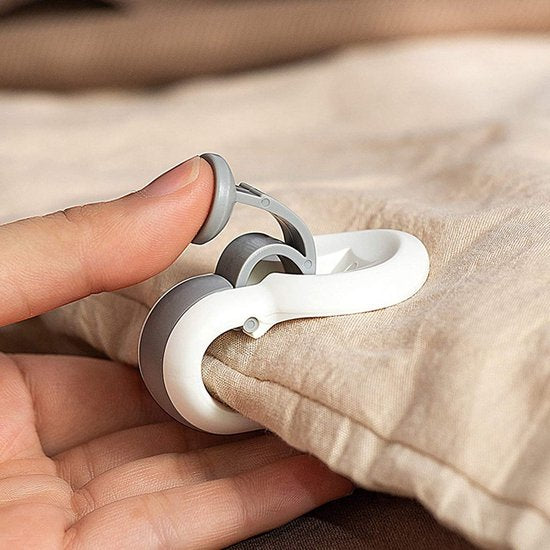 Clips de couette robustes - Clips de couette - Clips de couette - Clips de housse de couette - 6 pièces - Blanc/Vert