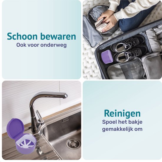 Plateau pour prothèses dentaires - Plateau pour brackets - Bac de récupération inclus - Violet - Pour - Appareils dentaires - Prothèses - Plateau pour brackets - Boîte pour brackets - Plateau