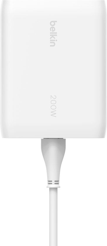 Belkin BoostCharge Pro 200W 4-port USB-C GaN Fast Charger with Power Delivery 3.1, Includes 1.5m Cable (Chargeur rapide USB-C GaN à 4 ports avec Power Delivery 3.1, câble de 1,5 m inclus)