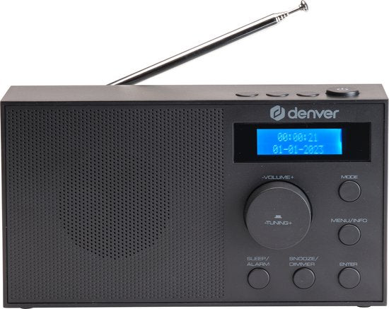 Denver DAB Radio - Radio DAB+/ FM - 40 stations préréglées - Radio-réveil - DAB51B