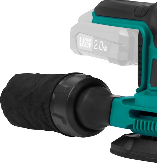 VONROC multi-ponceuse sans fil - VPower 20V - Sans batterie ni chargeur - Sac à poussière et 6 feuilles abrasives inclus