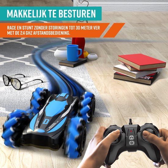 NAPI Controlled Car - RC Stunt Car with 2 Batteries - Toy Car for Boys - Outdoor Toys - Racing Cars - Outdoor Toy Car - Radiographic - Slidestorm