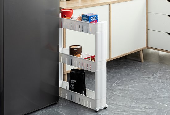 Home&Comfort Chariot de cuisine à roulettes - Rangement compact - 3 étages