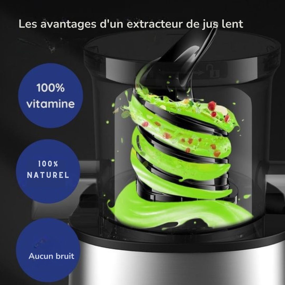 Extracteur de jus - Safecourt Kitchen - pour fruits et légumes - Ouverture de remplissage XXL - Moteur puissant de 200W - gris