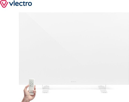 Panneau chauffant infrarouge mince avec minuterie réglable - Vlectro - 520 W - Blanc