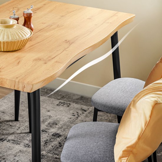 SoBuy OGT52-N Ensemble de table à manger 5 pièces avec chaises confortables, table à manger avec 4 chaises, table de cuisine compacte pour les petits espaces, idéale pour la salle à manger, la cuisine, le salon