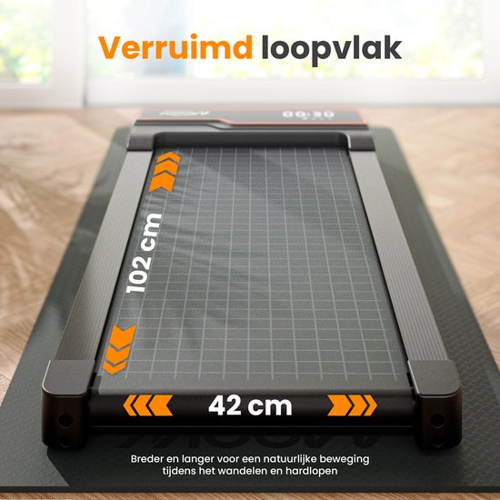 Moovv SmartStep - Tapis de course pour la maison 1-6km/h - Tapis de marche - Bande de marche électrique pour le bureau - Fitness