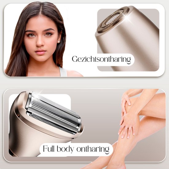 Sansbeauté® Rasoir féminin 2-en-1 - électrique - visage, aisselles et jambes - rechargeable par USB