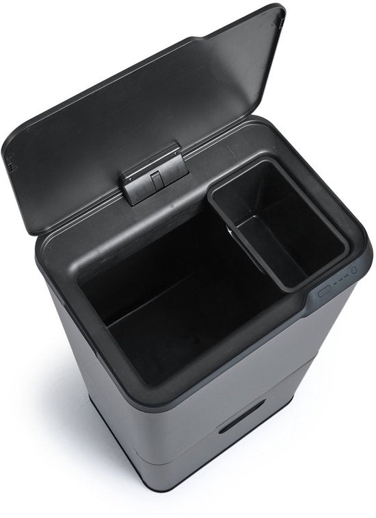 Umuzi Cleaning Bin 63L - Sensor - Metal Grey - 30.5x41x78cm