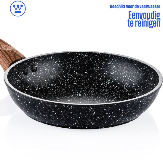 Poêle Westinghouse - Ø 24 cm - Poêle à induction - Bois marbré noir