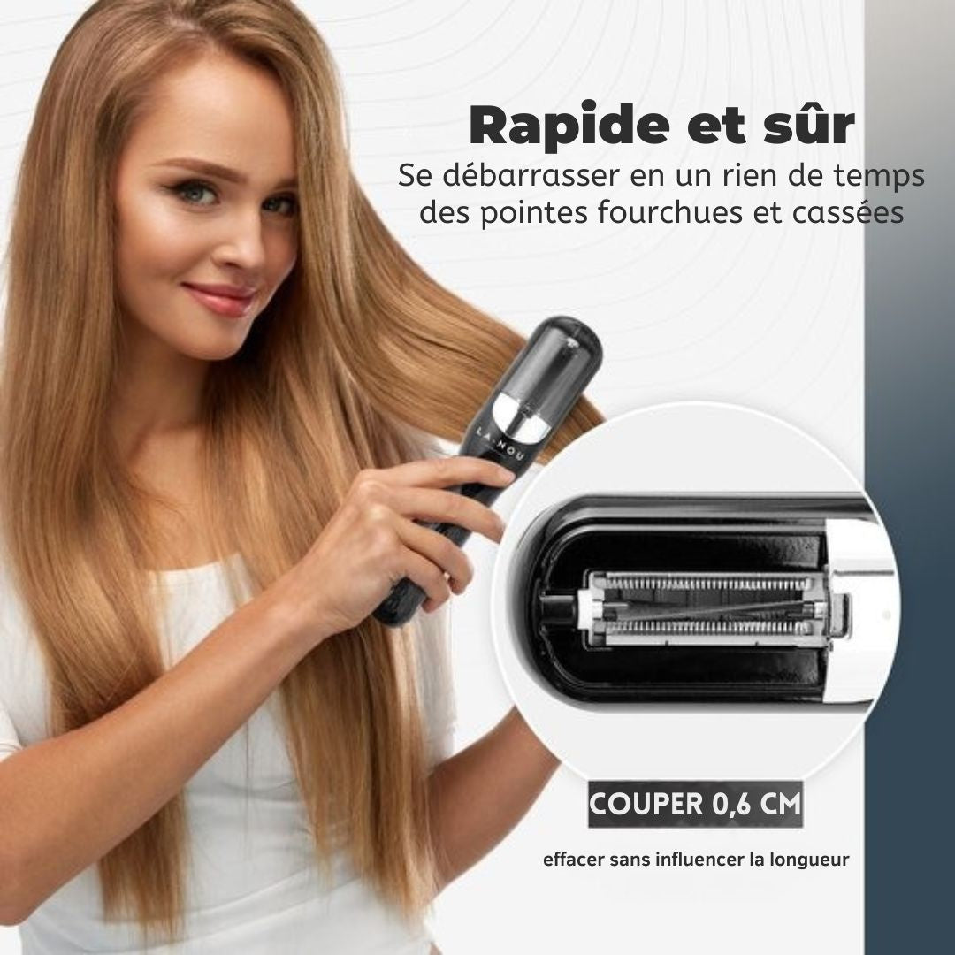 Tondeuse pour pointes fourchues - La Nou® - Inclut les accessoires - Noir