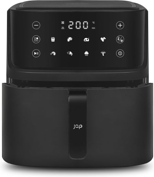 JAP Appliances Ascension - Airfryer XL - Friteuse à air chaud XXL - 2000W - Capacité 7,6L - 60ºC à 200ºC - Noir
