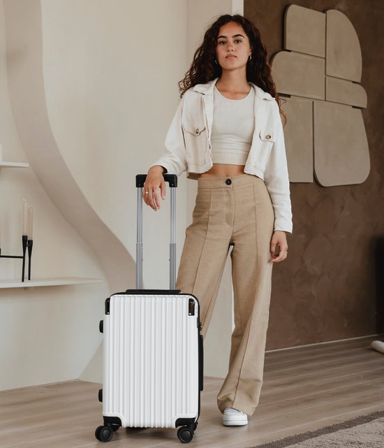 Valise cabine - Pathsail® - 40L x 55CM - Blanc