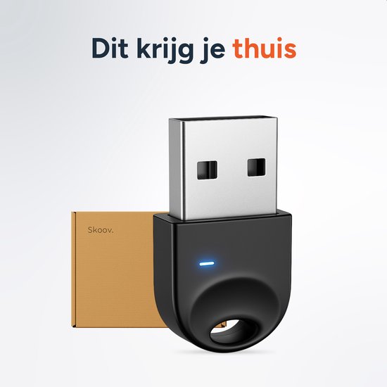Skoov Bluetooth Adapter for USB - Laptop & PC - Pour souris, casque, clavier, haut-parleur etc - Dongle - Stick - Plug - Transmitter - Receiver - Accessories