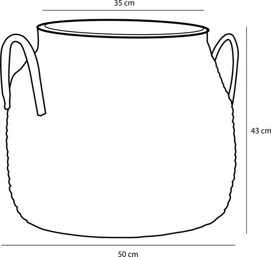 Mica Decorations Panier de rangement Milou - Lot de 2 - H43 x Ø50 cm - Seagrass - Jaune