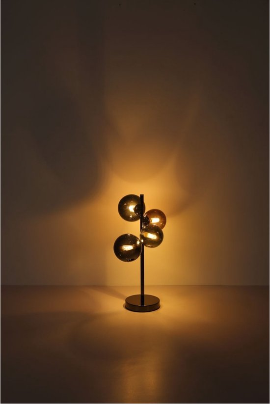 Globo - lampe suspendue - RIHA - multicolore - verre - grande lampe de table - G9 - 56142-9H