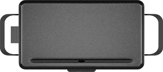 Tristar Plaque de gril BP-2667 - Gril de table M : 46 x 26 cm - Pour l'intérieur et l'extérieur - Sans BPA - Gril gourmet pour la table - 4 à 6 personnes - Avec thermostat réglable - Revêtement antiadhésif - Noir