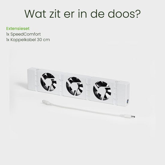 SpeedComfort Radiator Fan Expansion Set - Efficacité énergétique - Réchauffe deux fois plus vite - Jusqu'à 22% d'économie d'énergie - Simple à installer - Silencieux - Produit hollandais - Blanc