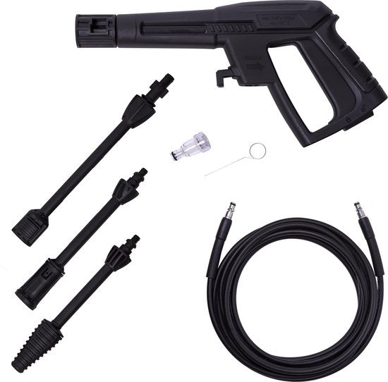 VONROC Nettoyeur haute pression V14-1 - 1400W - 110 bar - 390 l/h - tuyau de 5m, buses et accessoires inclus