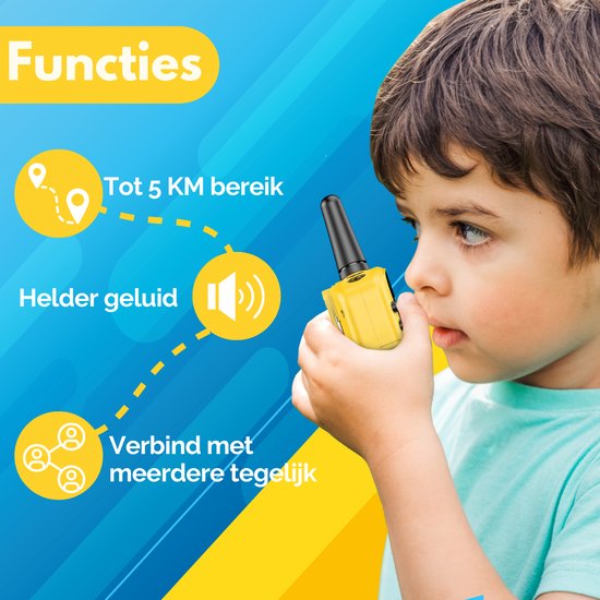 Squago Walkie talkie 2 pièces - Pour enfants et adultes - WalkieTalkie