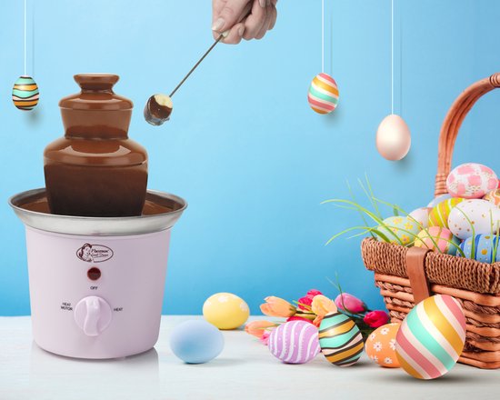 Bestron Fontaine à Chocolat ACF300P - Fondue au chocolat - 3 étages - Rose - Garantie 5 ans