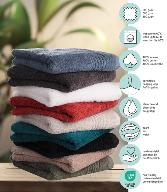 PHLOX Supreme Washcloths 16x21 - set of 6 - Heavyweight 600 g/m2 - Terracotta