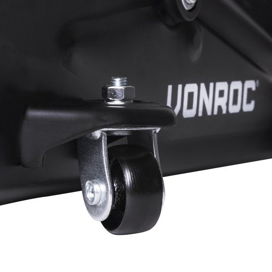VONROC Cric de voiture - Cric de garage - 2 tonnes - Max. 33 cm. - Poignée de levage longue incluse