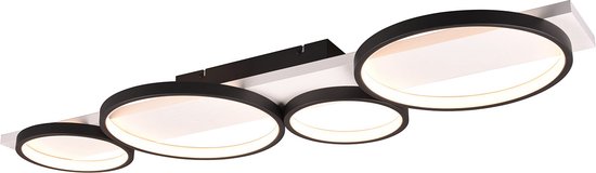 Trio Leuchten - Plafonnier Medera 4 lumières L 100 cm blanc noir