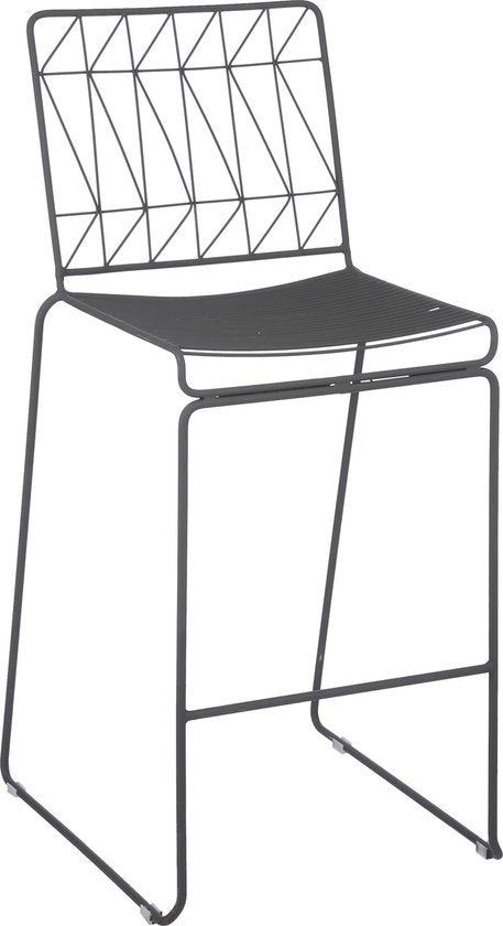 Mica Decorations Tabouret de bar Bueno pour extérieur - L53 x L55 x H108 cm - Gris