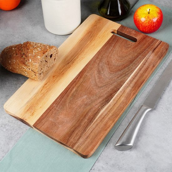 Planche à découper en bois 36x23 cm - Planche de cuisine - Cuisine