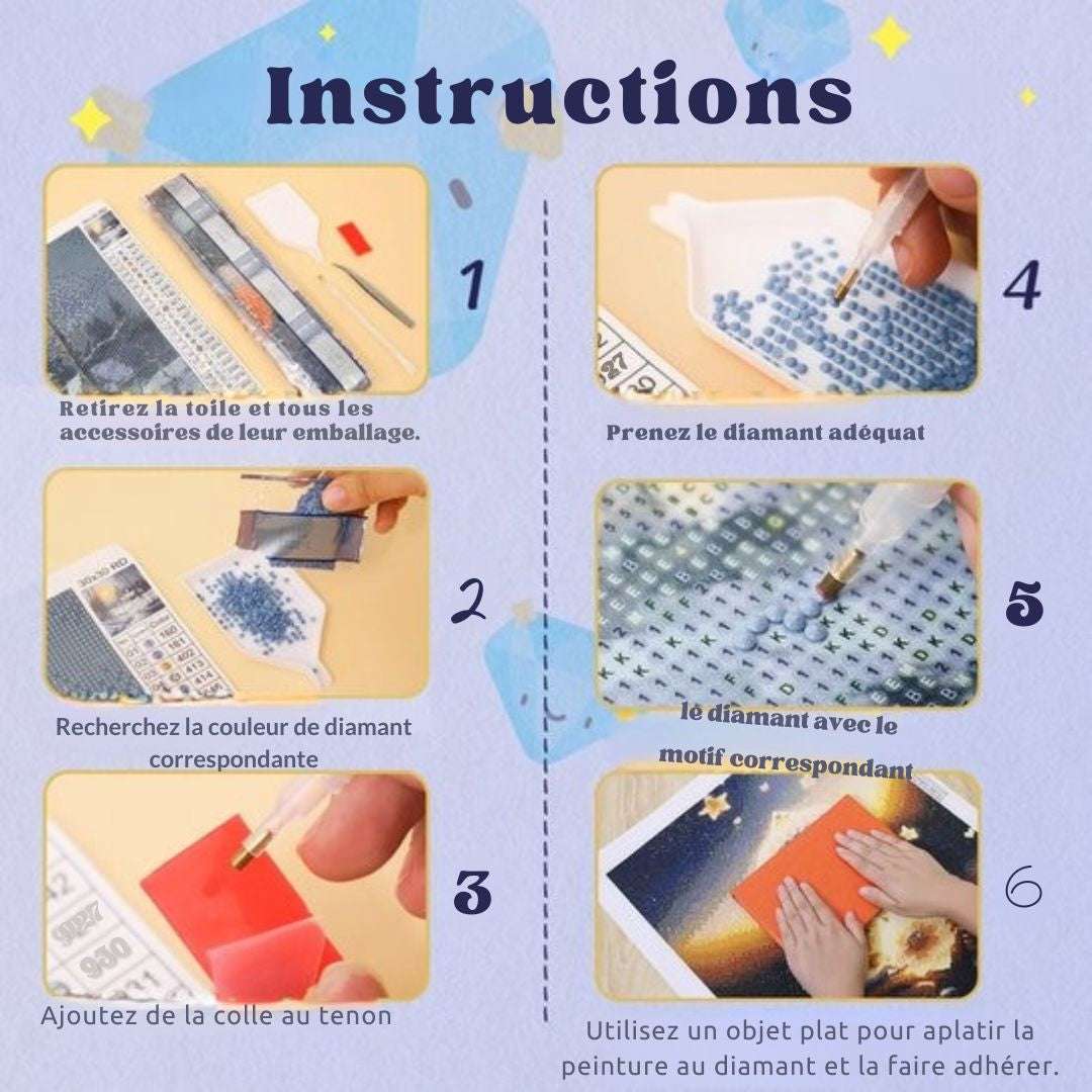 Peinture au diamant - Rubye® - Peinture au diamant adultes - enfants - Package peinture au diamant complet - Maison d'hiver -30x30cm