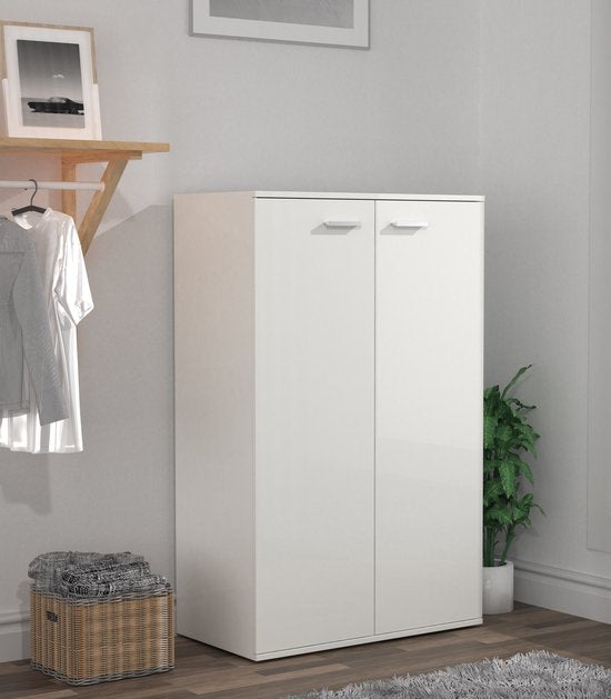 Armoire nursery - armoire de rangement pratique 120 cm de haut 4 compartiments de rangement