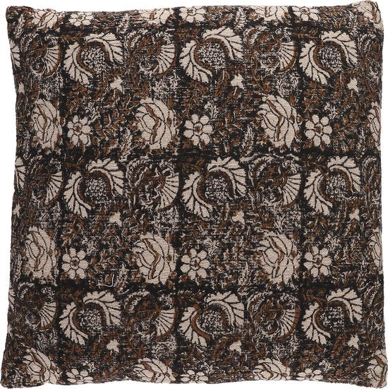 Mica Decorations Coussin décoratif Arkansas - L50 x H50 cm - Marron foncé