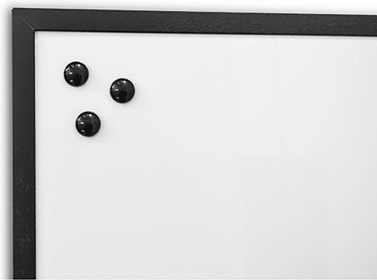 Tableau blanc noir 40 x 60 cm avec marqueur et aimants