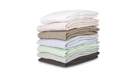 Kayori Shizu Topper drap-housse Jersey - 90-100x200-220cm - Epaisseur du matelas 12 cm - Coton biologique - Blanc cassé